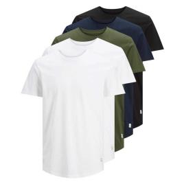 Camiseta Noa Crew 5 Unidades L White / Detail White / Black / Navy / Forest