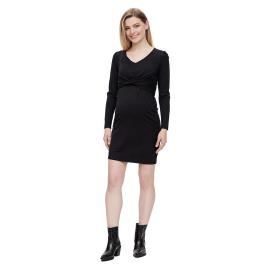 Vestido De Manga Comprida Para Maternidade Macy Jersey Abk XL Black