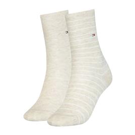 Meias Small Stripe Classic 2 Pares EU 39-42 Light Beige Melange