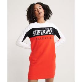 Vestido Curto Panel Sleeve XS White / Black / Orange