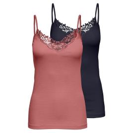 Camiseta Sem Mangas Kira Life Lace 2 Units S Night Sky / Pack Night Sky / Withered Rose