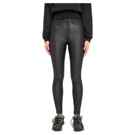 Calça Skinny Revestida De Cintura Alta Callie M Black