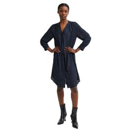 Selected Damina Aop 7/8 Manga Vestido 40 Dark Sapphire / Aop Silver Dot Print