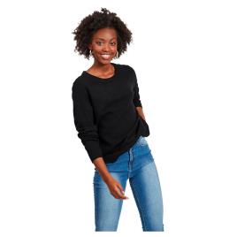 Suéter Manga Comprida O Neck Ril S Black