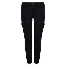Only Calça Cargo Vida No Tornozelo Missouri Regular 34 Black / Wash Black Washed
