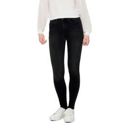 Jeans Blush Life Mid Waist Ankle Raw Rea1099 XL Black Denim