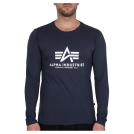 Alpha Industries Camiseta De Manga Comprida Basic M Navy