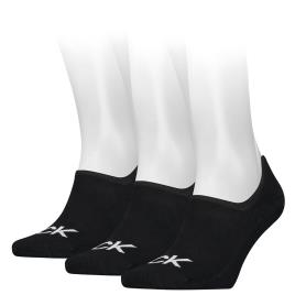 Calvin Klein Meias Footie High Cut Logo 3 Pares EU 40-46 Black