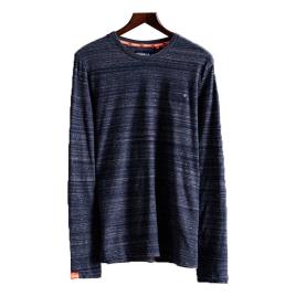 Superdry Camiseta De Manga Comprida Orange Label Vintage Embossed S Midnight Navy Space Dye