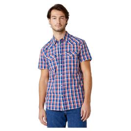 Wrangler Camisa Manga Curta Western 2XL Limoges Blue