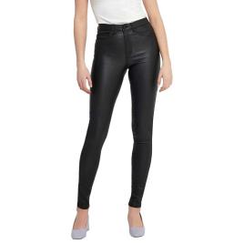 Only Cintura Alta Real Calças Skinny Rock Coated Pim XL Black