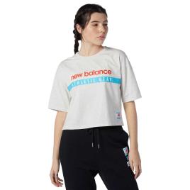 New Balance Camiseta Manga Curta Essentials Field Day Boxy L Sea Salt Heather