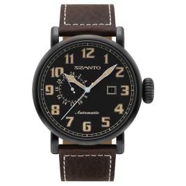 Relógio 6102 Big Aviator Automatic One Size Black Steel / Black / Leather Brown