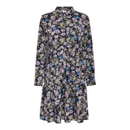 Jdy Vestido Piper Aop 42 Black Iris / Aop Purple / Parisian Blue Flowers