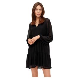 Vestido Manga Comprida Mila Gia 36 Black-23035512-Black