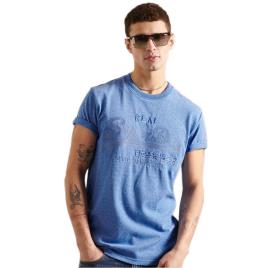 Camiseta Manga Curta Vintage Logo Tonal Embroidered S Bright Blue Grit