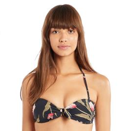 Top De Biquíni Com Gravata Bandeau Mellow Luv XS Black Pebble