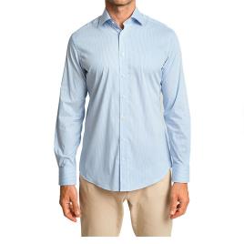 Camisa Manga Comprida Stretch Stripe Bc L White / Sky