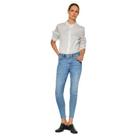 Selected Jeans Magro Cintura Média Sophia 26 Medium Blue Denim