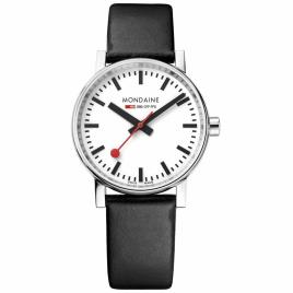 Relógio Evo2 35 mm White / Black Leather