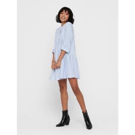 Vestido Curto Ditte Life Woven 38 Cloud Dancer / Stripes Blue