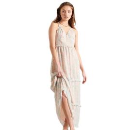Superdry Vestido Longo Margaux Maxi XS Peach Daisy