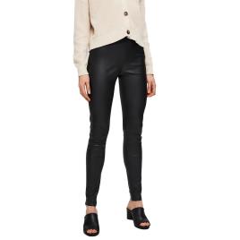 Selected Sylvia Mid Waist Stretch Leather 36 Black
