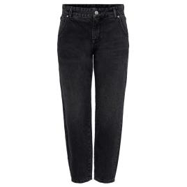 Only Jeans Cintura Alta Troy Life Carrot Ankle Dot610 M Black Denim