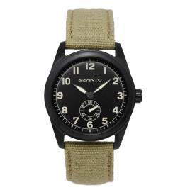 Relógio 1003 Classic Military Field One Size Steel Black / Canvas Khaki