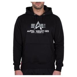 Alpha Industries Capuz Basic Foil Print 3XL Black / Metalsilver