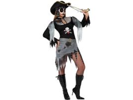 Fato de Mulher  Pirata Fantasma Halloween (Tam: XL)