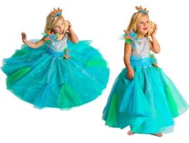 Fato de Menina DISFRAZZES Princesa Do Mar (Tam: 3 a 5 anos)