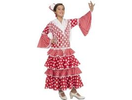 Fato de Menina  Flamenca de Sevilha (Tam: 5-6 anos)