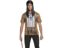 Fato de Homem DISFRAZZES Camisa Fato Índio (Tam: XL)