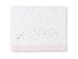 Lençol Algodão PIRULOS para Berço Star Branco Rosa