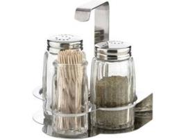 Conjunto p/ sal, pimenta e palitos  Classic
