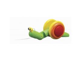 Brinquedo de Madeira  Caracol de Puxar