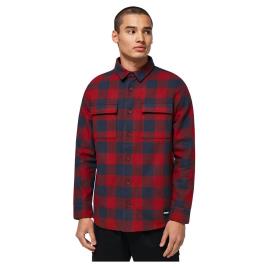 Oakley Apparel Camisa Manga Comprida Bear Cozy Flannel XL Fathom / Iron Red Check