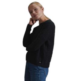 Agasalho Dropped Shoulder Cable Crew S Black