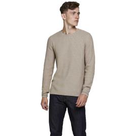 Jack & Jones Agasalho Blucarlos Knit L Oatmeal / Detail Melange
