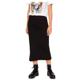 Saia Midi Cintura Média Kylie S Black