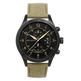 Relógio 1202 Military Pilot One Size Steel Black / Canvas Khaki