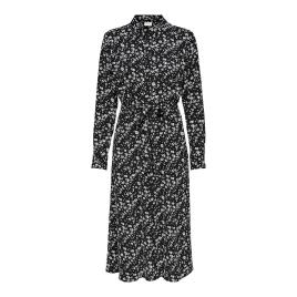 Vestido Piper Above Calf 34 Black / Aop White Flowers