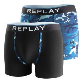 Replay Tronco Style8 2 Unidades 2XL Black / Camouflage Blue