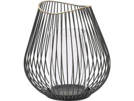 Lanterna Decorativa BELIANI Thurston (Preto - Metal - 20x20x22 cm)