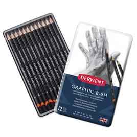 Derwent Lápis Grafite Graphic Duro, 12 Lápis