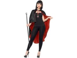 Fato de Mulher  Kit Vampira: Capa Reversivel, Bastão E Medalhão De Metal (Tam: Tamanho Único)