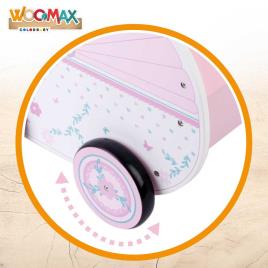 Woomax Carrinho De Boneca De Madeira 3 Years Multicolour