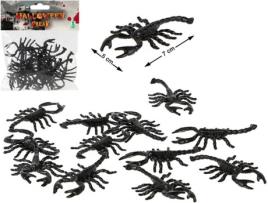 Decorações de Halloween  Escorpiões Pretos (12 Un - 13 cm)