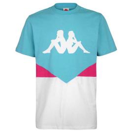 Kappa Camiseta Manga Corta 90 Bifut Authentic L Green / Lt / Wht / Fuchsia